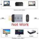 USB C Female Source to HDMI Male Sink HDTV Adapter 4K 60hz 1080p for Mac-Book Pro/Air, Galaxy, Surface, i-Phone 17 Series. Not Work for HDMI Host to Type-C Displays