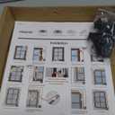 NeatiEase Adjustable DIY Magnetic Window Screen Max 55 x 36 Fits Any Size Smaller with Gray Frame Fiberglass Mesh