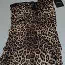 Forever 21 Women's Strapless Maxi Dress with Side Ruching (Medium, Leopard)