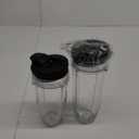 Blender Cups Replacement for Ninja, 24oz & 32oz Ninja Blender Cups with To-Go Lids Compatible with Ninja BN401, BL456, BL480, BL2012, BL2013, BL4501, BN751, BN801, SS101, SS151 (2 Pack)