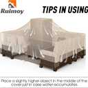 Patio Furniture Covers, Outdoor Furniture Cover Waterproof, General Purpose, Outside Table and Chair Covers, Heavy Duty 600D (138 Inch L x 85.8 Inch W x 31.9 Inch H)-Brown