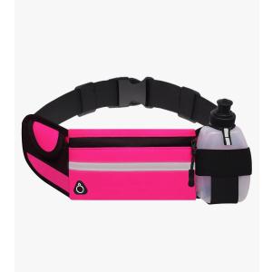 Running Belt with Water Bottle Holder, Plus Size Designer Waterproof Fanny Pack for Women Girls Kids iPhone Cell Phone Pouch, Waist Bag for Hiking,Runner,GYM,Workout,Sport Bum Hip Bags Pink