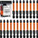 COMOWARE 2 Inch PH2 High Magnetic Impact Screwdriver Drill Bit Set, 21PCS, #2 Anti-Slip Phillips Bits, S2 Steel, Phosphating Driver Bit Set with CNC Magnetic Impact Bits for Power Drill
