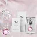 Sympathy Gift Modern Grief Gifts for Lose of Loved Ones, Memorial Suncatcher with 40mm Crystal Ball, Sorry for Your Lose Rainbow Maker, Bereavement Gift Idea Angel Wings Design, Purple