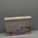 Portable Folding Baby Bath Tub, 29.5L x 17.7W x 9.8H inches, Suitable for 0-6 Years, Pink/Mint Green (Pink)