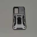 LeYi for Samsung S25-FE Case: Galaxy S25 FE Case and Screen Protector [2 Packs], Galaxy S25 FE Phone Case Magnetic Kickstand, Dual Layer Protective Telfono Phone Case for Galaxy S25 FE, Grey