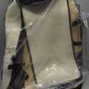 GXT Car Seat Covers Front Seats Only, Front Car Seat Covers 2 Pack, Premium Faux Leather Car Seat Cushion - Universal Fit for Most Sedans SUV Pick-up Truck with Headrests(Coffee and White)