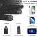2 x Achiou Winter Gloves, Glove for Men Women, Upgraded Touch Screen Texting Warm Running with Thermal Soft Knit Lining, Medium