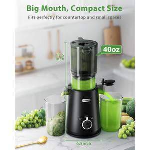 ECOSELF Big Mouth Slow Juicer, 40 oz