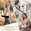 Birthday Gifts for Women, Monogrammed Initial Gift for Teacher Wife Mom, Tote Bag