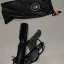 Heated Ionic Hair Straightening Brush for Men - 5 Temperature Settings, Anti-Scald, Beard Shaper & Travel Bag