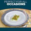 Silver Disposable Paper Charger Plates - 13" (Pack of 20) - Perfect for Weddings, Birthdays, Anniversaries & More