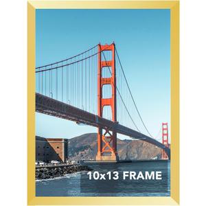 OMISHE 10x13 inch Picture Frame Gold for Wall Hanging, 10 x 13 Frame Wall Gallery Photo Frame, Gold