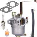 Carburetor Kit Fit for Harbor Freight Tail Gator 63025 63024 60338 66619 69381 2HP 800 900W for ETQ 950-1200 Watt for Pulsar PG1202S for Buffalo Tools Sportsman 63CC 64CC 72CC 2-Cycle Gas Generator
