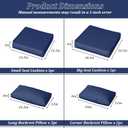 9 Pack Patio Cushion Covers Outdoor Furniture Cushion Slipcovers Replacement Waterproof with Zipper for 5 Pcs Patio Furniture Set, Covers Only, Blue
