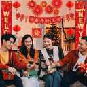 Chinese New Year Decorations 2026, Lunar New Year Decorations, Lunar New Year Banner, Chinese Red Lanterns, Lucky Paper Fans, Lunar New Year Decorations 2026