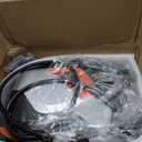 Giraffe Tools Retractable Power Cord Reel, 50ft 12AWG/3C SJT Heavy Duty Extension Cord Storage Reel Wall/Ceiling Mount for Garage with Lighted Triple Tap