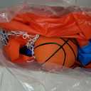 QPAU 2-in-1 Inflatable Toddler Basketball Hoop & Soccer Goal Set, Indoor Outdoor Sports Center Toys for Kids, Baby Toddlers Birthday Gift for 1 2 3 4 5 Year Old Boys Girls