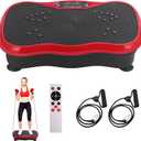 Vibration Plate Exercise Machine, Vibrating Plate Fitness Platform with Remote Control Portable Vibration Plates for Lymphatic Drainage, Weight Loss, Toning, Recovery & Home Workouts
