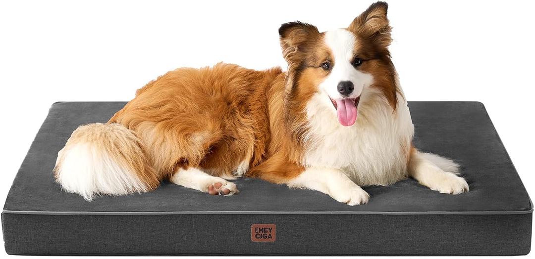 EHEYCIGA Washable Dog Bed Large Size Dog Waterproof, 36x27Inch, Dark Grey