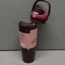 Owala FreeSip Sway Insulated Stainless Steel Water Bottle with Two-Way Spout, Built-In Straw and Bucket Handle, Made for Travel, School, and Sports, 30oz, BPA Free, Leak Proof, Black Cherry