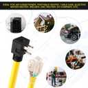 Kanayu 6.6FT NEMA 5-20 Extension Cord, 5-20P Male Plug to 5-20/5-15R Female Receptacle, 20 Amp T-Blade Outlet Extension Power Cord with Indicator Light, 12 AWG, ETL Listed