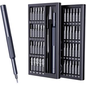 AXTH 50-in-1 Precision Screwdriver Set, Professional Magnetic Small Repair Tool Kit for Electronic Devices, Mini Screw Driver with Flat, Philips, Torx, Hex, Pentalobe, Triwing, Triangle and More