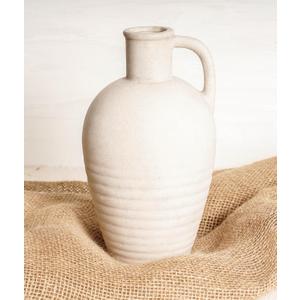 White Ceramic vase with Handle, 10inch Boho Unique Textured Pottery, Rustic Farmhouse Decorative Terracotta vases for Flowers, Centerpieces, Living Room. (Athenia) White Ceramic vase with Handle, 10inch Boho Unique Textured Pottery, Rustic Farmhouse Decorative Terracotta vases for Flowers, Centerpieces, Living Room. (Athenia)