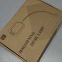 Veemagni 10X Rectangle Magnifying Glass with Light and Stand, Flexible Gooseneck LED Lighted Desk Lamp, 5 Color Modes Stepless Dimmable, Hands Free Magnifier for Reading Crafts Painting Close Work (Black)