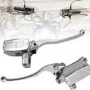 SecosAutoparts Brake Master Cylinder Clutch Lever Set Chrome Compatible with Suzuki Intruder 800 1994-2004 1400 1990-2004 1500 1998-2004 Fit for Boulevard C90 S50 S83 Fit for Honda VTX 1800 2002-2008