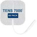 Official TENS 7000 OTC Electrodes Machine Electrode Pads - 48 Pack, Premium Quality OTC TENS Unit Replacement Pads, 2" X 2" - TENS Unit Pads Compatible with Most TENS Machines Value Pack