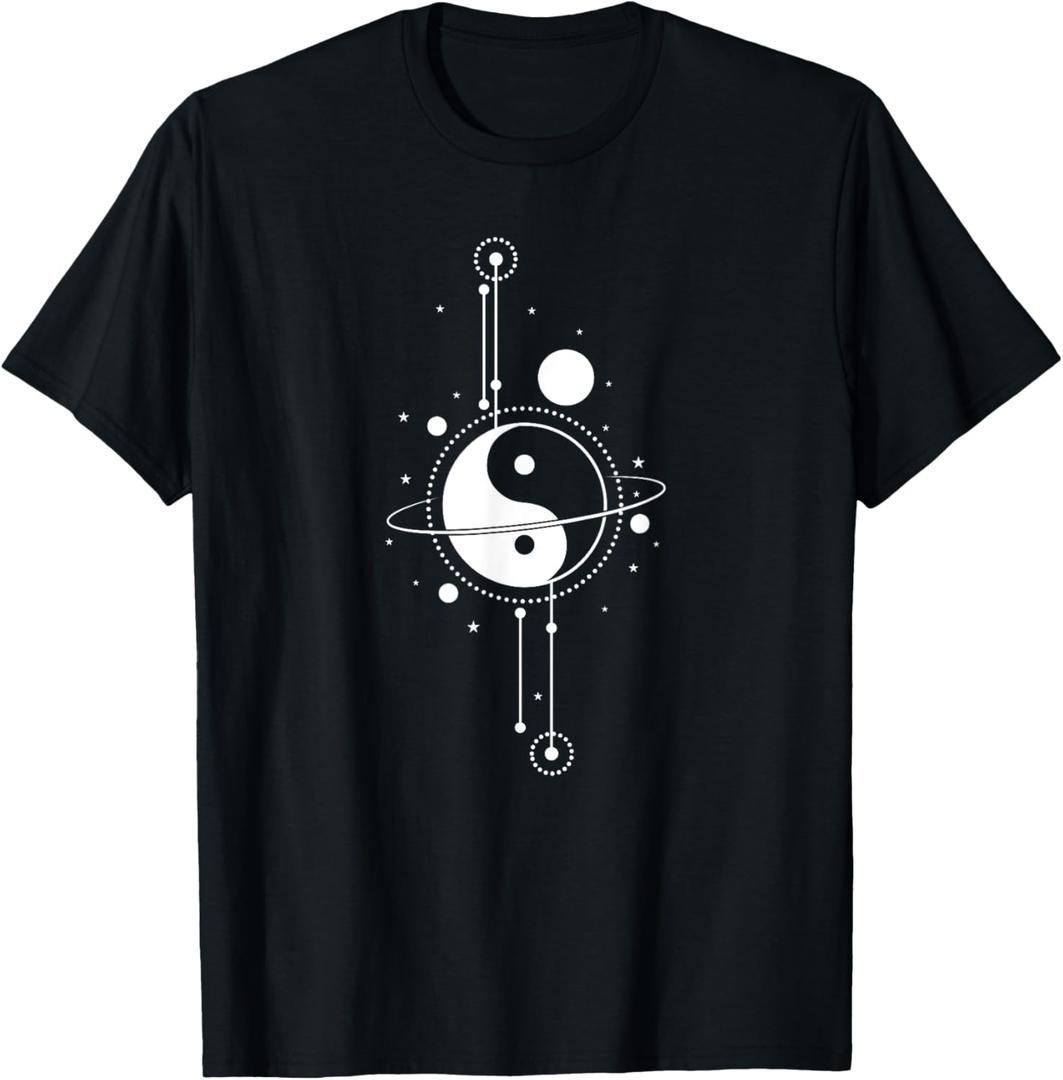 Universe Yin and Yang T-Shirt (Small, Black)