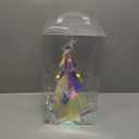 Holographic Christmas Tree, 15 Inch Desktop Decoration Tree with LED Lights, Prismatic Iridescent Christmas Tree Gift for Kids Girls Families Office Indoor Decorations