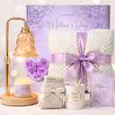 Mothers Day Gifts for Mom - Mother's Day Moms Gifts from Daughter Son Best Mom Ever 2026 - Happy Mothers Birthday Gift Ideas with Candle Warmer Lamp - Gift Basket Care Package for Women Mama Grandma