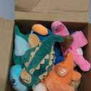 Liliful 8 Pack Kids Plush Gifts Stuffed Animal Cat Slap Bracelets, Valentine Galentines 8 Inch Wrist Cute Snap Bracelet Birthday for Boys Girls Child Bulk Item Pet Adoption Party Favors(Dinosaur)