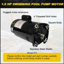 1 HP Swimming Pool Pump Motor Compatible with A.O. Smith Century ‎B2853 ‎B853, for Pentair Superflo Sta-Rite Whisperflo Challenger Pinnacle Anthony Pumps, 1HP Single Speed Square Pool Motor, 230/115V