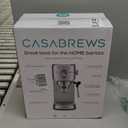 CASABREWS CM5418 Espresso Machine 20 Bar, Compact Espresso Maker with Steam Milk Frother, Stainless Steel Coffee Machine with 34oz Removable Water Tank for Cappuccino, Small Latte Machine, Silver