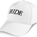 Bride Baseball Hat, Bachelorette Party Baseball Cap Beach Hats for Women Cute Hats for Bridesmaids Bride to Be Gift Engagement Party Supplies for Adults Teenager (White)