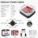 Wireless Trailer Lights Magnetic - Bluetooth LED Trailer Lights, High Brightness for Towing - IP65 Waterproof, Wireless Tail Lights for Trailer, Trucks, Caravans, Campers, RVs, Vans
