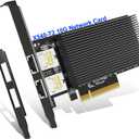 10Gb Dual LAN Base-T PCI-e Network Card, Intel X540 Controller, NICGIGA 10Gbps Ethernet Adapter, 2 * 10Gbe RJ45 Port, 10G NIC Card, Support Windows/Windows Server/Linux/Vmware/ESX