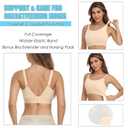 Hands Free Pumping Bra Hands-Free Breast Pump Bra Nursing Bra for Pumping, Holding & Nursing, Beige, Medium