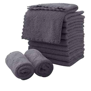 MOONQUEEN Microfiber Facial Cloths Fast Drying Washcloth 12 Pack - Premium Soft Makeup Remover Cloths - Highly Absorbent
