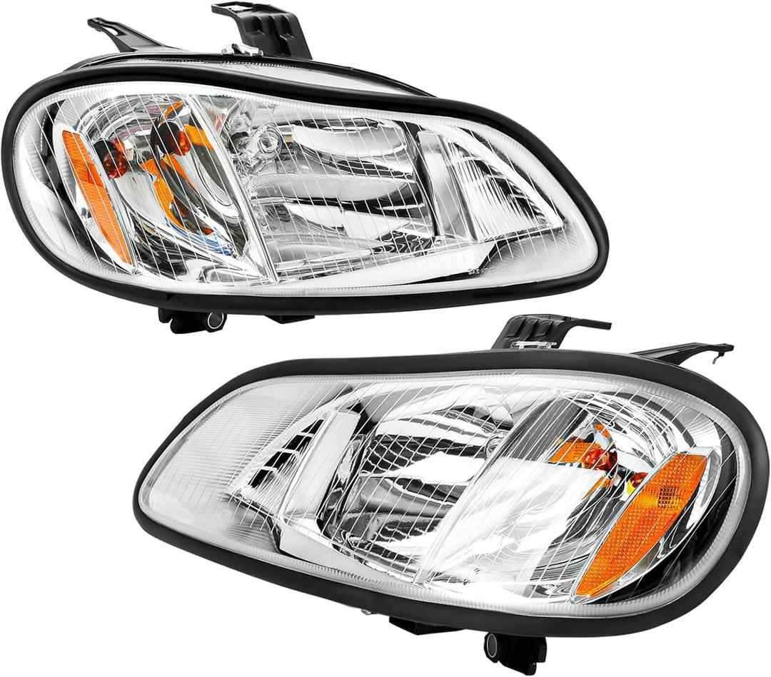 SUPERFASTRACING Pair Headlights Headlamps Left & Right Set Replacement for 2004-2013 Freightliner M2 106 M2 112