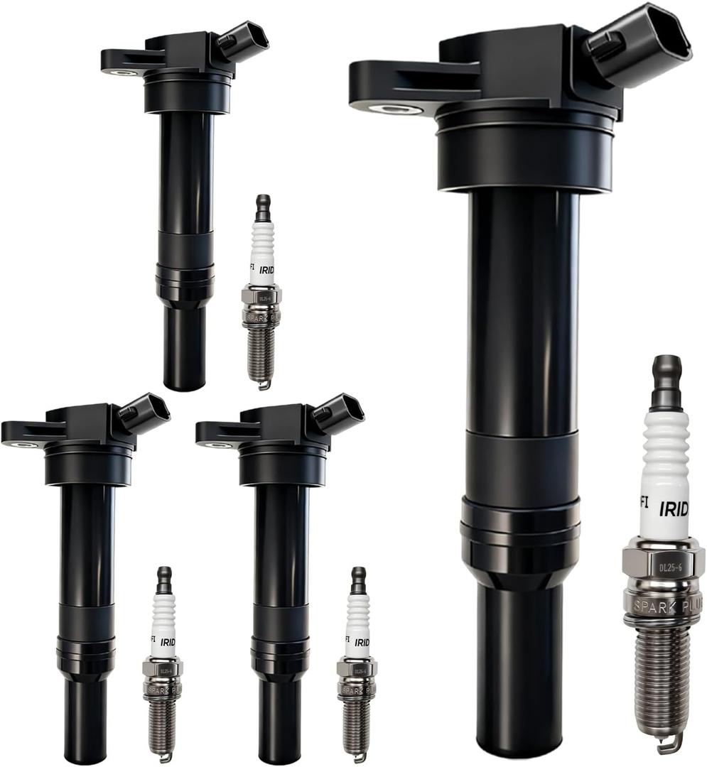 UF651 Ignition Coil Pack & 9723 Iridium Spark Plugs Compatible with Kia Forte 2014-2015,Forte5 2014-2018, For Hyundai Elantra 2011-2020,Tucson 2014-2020,GT 2013-2020#27300-2E000 18846-11070