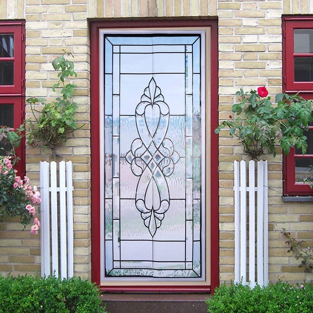 Shipenophy 2Pcs Glass Door Sticker, 3D Stickers SelfAdhesive Wall Sticker Door Murals Self-Adhesive Wallpaper Decoration Removable for Home Office Decoration Family DIY