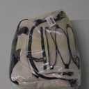 MOMUVO Classic Backpack for Women, Lightweight High School Bookbag for Teens Girls, Waterproof 15.6 Inch Laptop Bag with USB Charging Port for College Work Travel Trip, Black & Beige