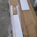 ROYMELO 38x84 Inch Glass Sliding Barn Door Slab and 6.6ft Hardware Kit Included, 5 Frosted Glass, LVL Wood Panel Covered with White Water-Proof Scratch-Proof PVC Surface, Simple DIY Assembly