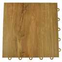 Greatmats Max Tile Vinyl Interlocking Wood Grain Tiles for Basement 14 Pack
