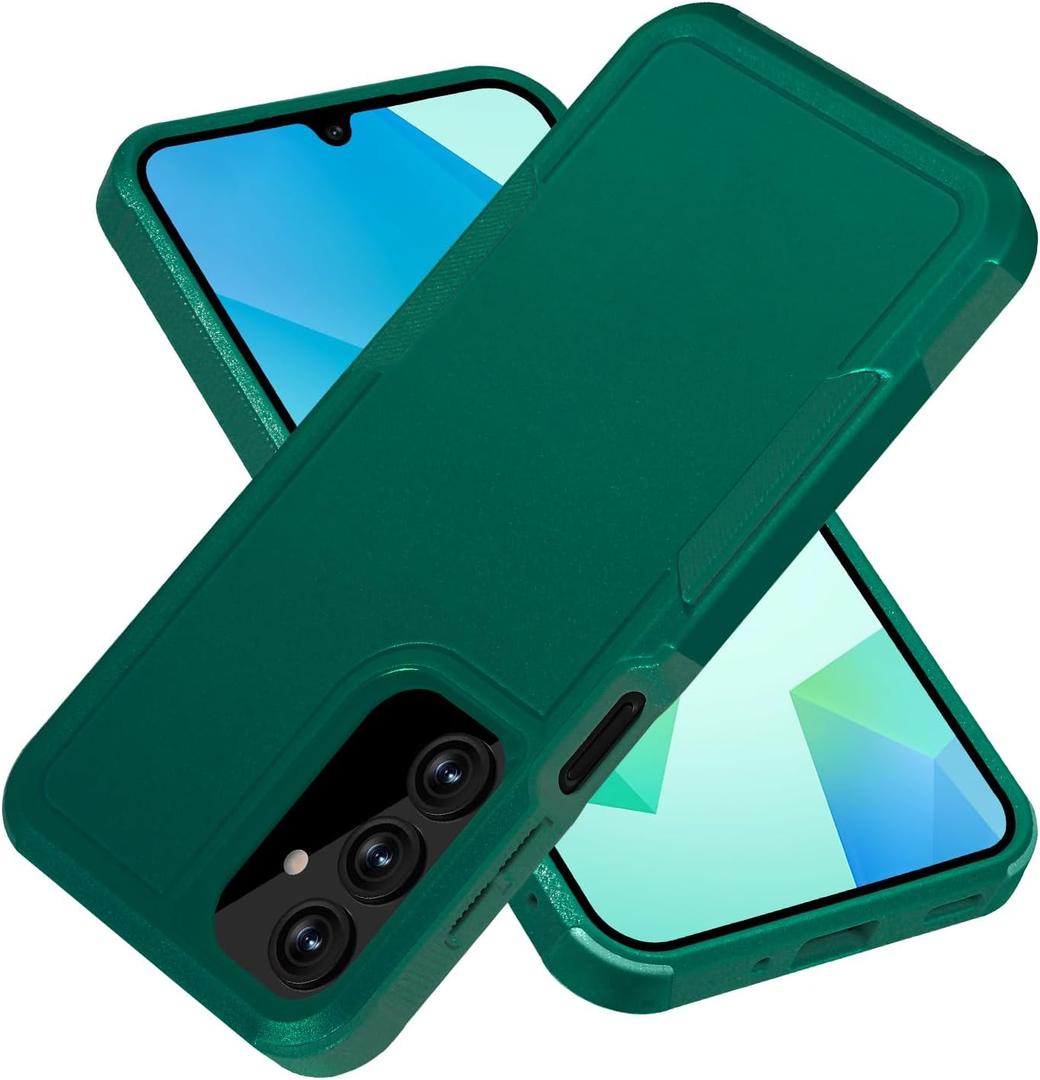 for Samsung Galaxy A16 5G Case Dual Layer Protective A16 5G Phone Case Heavy Duty Protection [Anti-Scratch] [Anti-Fingerprint] Non-Slip Shockproof Case for Samsung Galaxy A16 5G Case Dark Green