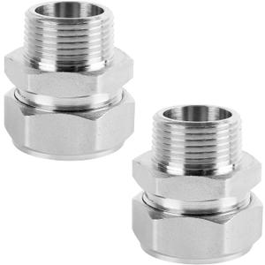 2 PCS 3/4'' x 3/4'' Straight Air Line Fittings for 3/4 Inch Shop Air Line Kit, Air Tubing Fittings for Compressed Air Line Piping System Kit